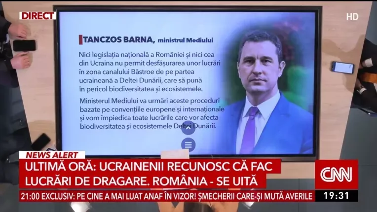 Ambasada Ucrainei, despre interventiile de pe canalul Bastroe: Lucrari operationale de dragare