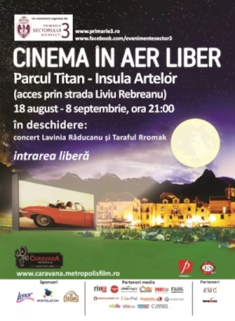 Asociatia Culturala Metropolis va invita pe Insula Artelor, la proiectii de film in aer liber