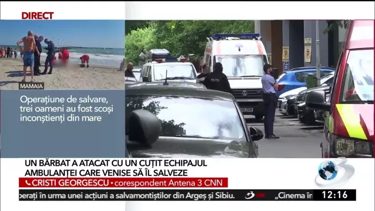 Echipajul unei ambulante din Ploiesti, atacat cu un cutit de barbatul care a sunat pentru ajutor