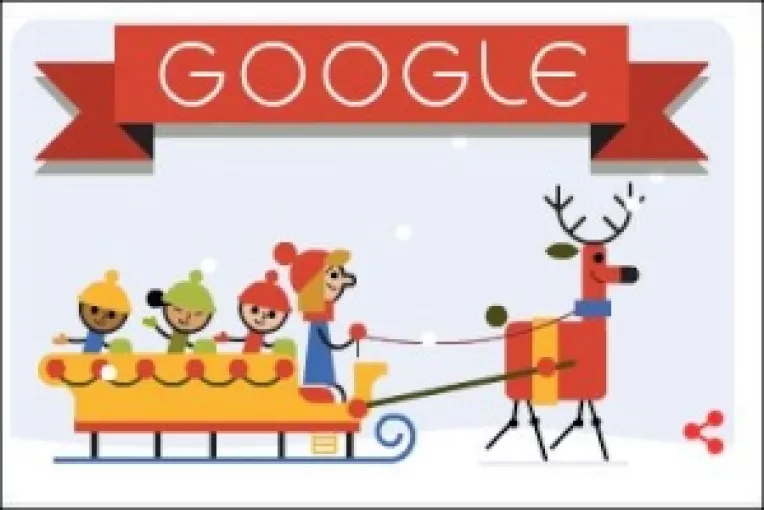 Google ne ureaza SARBATORI FERICITE printr-un doodle original