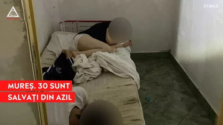 Ies la iveala conditiile inumane dintr-un azil din Mures, plin de fecale, sange si moloz