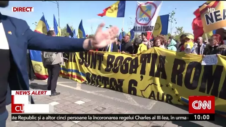 Jandarmeria Romana: Protestul AUR din fata Parlamentului este ilegal