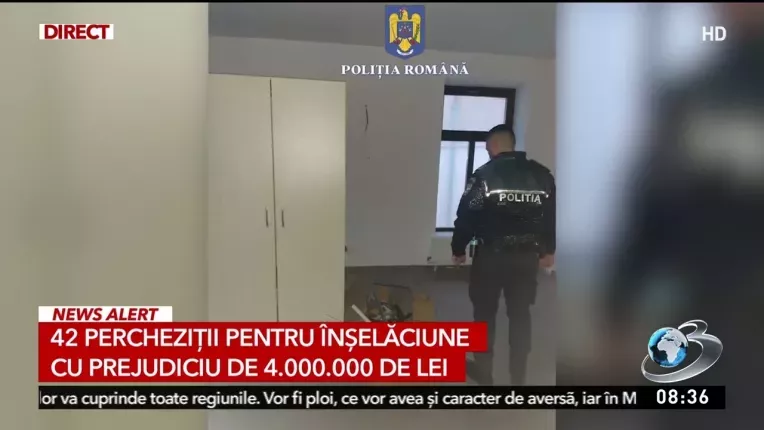 Perchezitii de amploare in Bucuresti si alte 15 judete intr-un dosar de inselaciune.